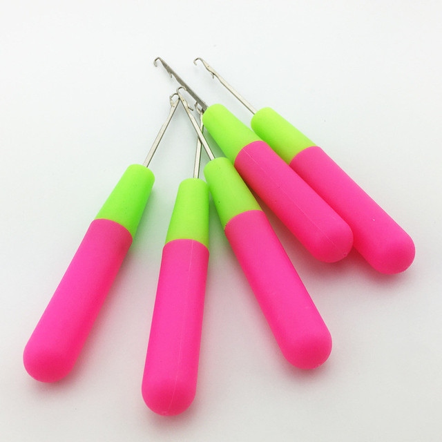 100pcs/lot 15cm/6 Inches Latch Hook Crochet Needles For Hair, Pink & Lemon  Color Plastic Crochet Hooks Knitting Needles - Sewing Tools & Accessory -  AliExpress